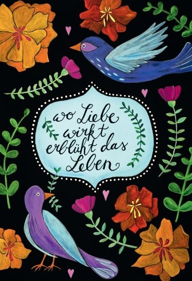 Postkarte "Blühendes Leben"