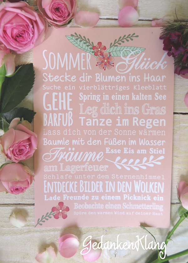 Postkarte "Sommerglück"