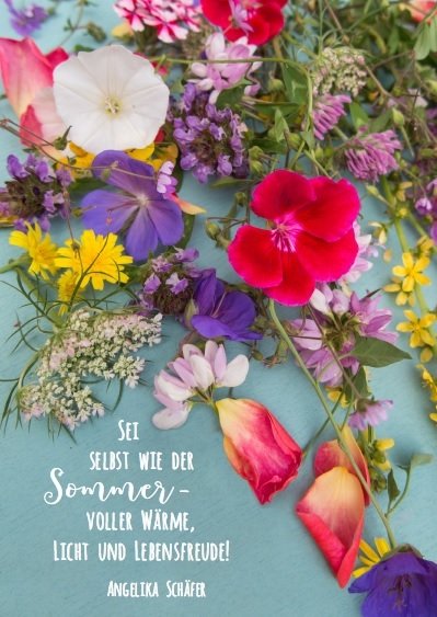 Postkarte "Sei wie der Sommer"