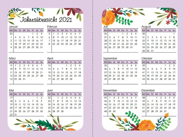 Restexemplare Terminkalender 2020 "Jeder Tag ein Lieblingstag"